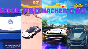 Asphalt 8. Noob vs Pro vs Hacker vs God