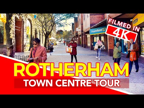 ROTHERHAM | Full tour of Rotherham Town Centre in South Yorkshire, England (Filmed in 4K)