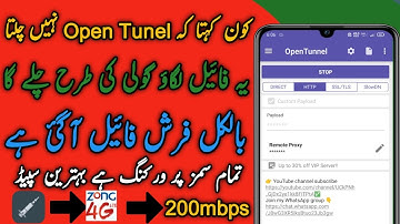 Open Tunel New File Update Zong free internet // open tunel new proxy
