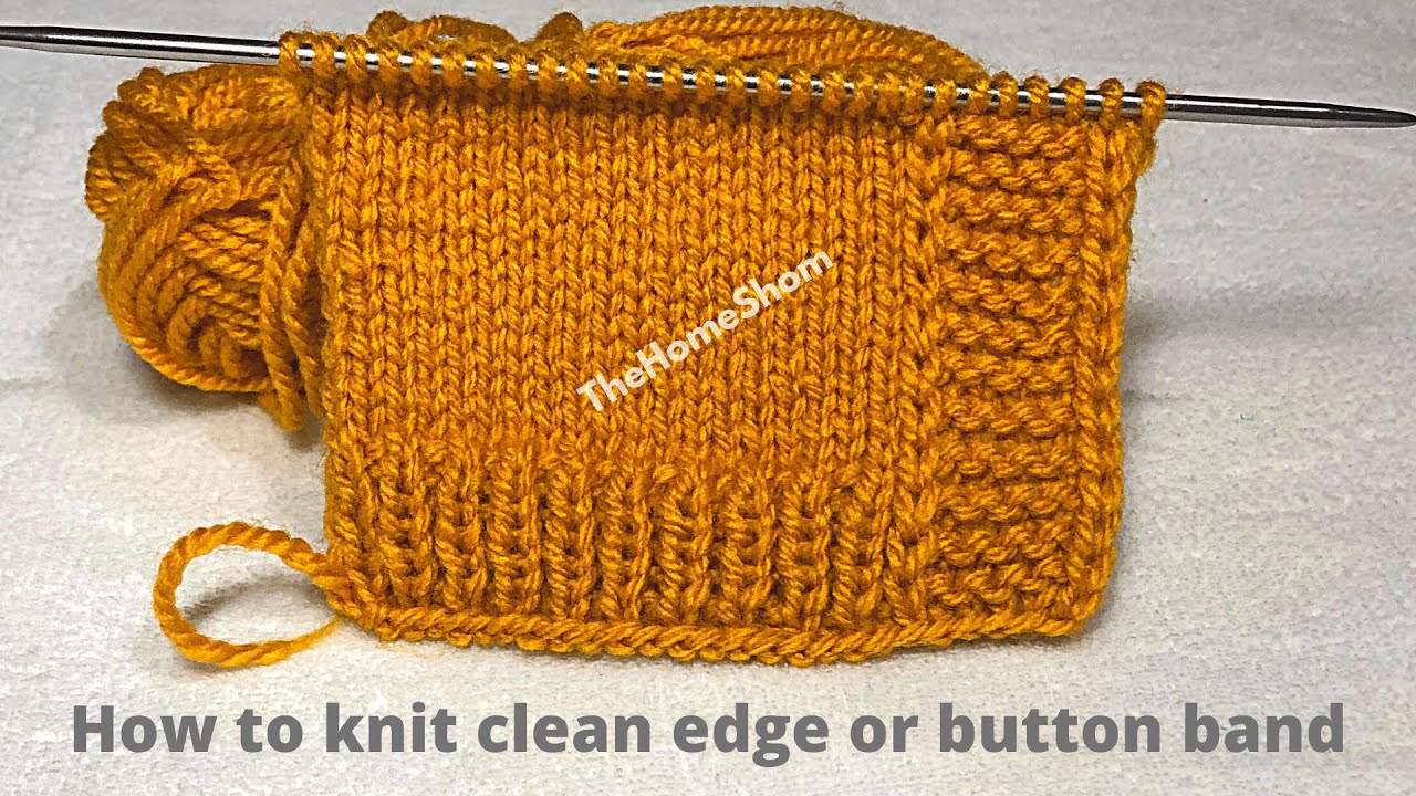 Sweater ki button patti banane ka asaan tarika  easy button band knitting tutorial  TheHomeShom
