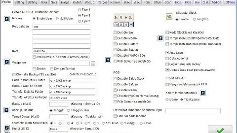 6021 ISX Utility Setup Sistem Profile
