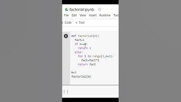 How to find a Factorial for given number using python. #python3 #pythonprogramming #pythontutorial