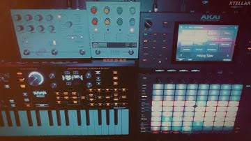 Raw dawless composing process using AKAI FORCE + HYDRASYNTH synced to MICROCOSM and CHROMA CONSOLE
