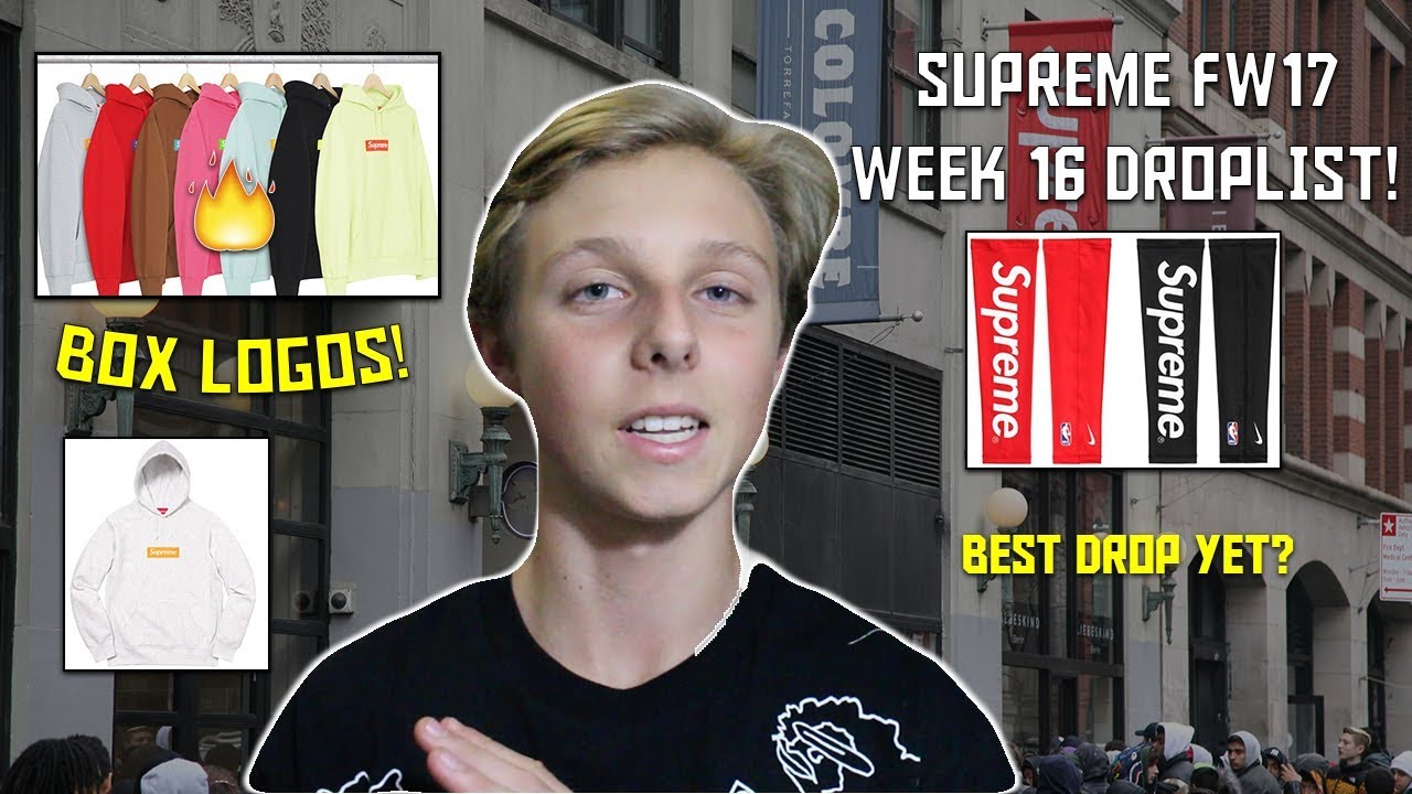 BOX LOGOS DROPPING!! SUPREME FW17 WEEK 16 FULL DROPLIST (HEAT DROP)!