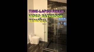 Time-lapse Speed Run Video full bathroom restoration remodel