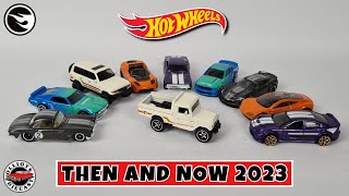 Hot Wheels Then and Now 2023 - The Complete Set Including the Treasure Hunt Toyota Land Cruiser