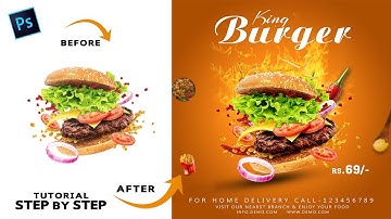 Fast Food Burger Poster Design in Photoshop cc 2020  Tutorial ||JD Graphics||