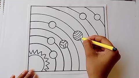 Solar System Drawing Easy Way / How to Draw Solar System Easy / Solar System Planets Drawing