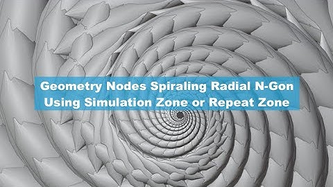LIVENODING Geometry Nodes Spiraling NGon Radial with Simulation and Repeat Zones