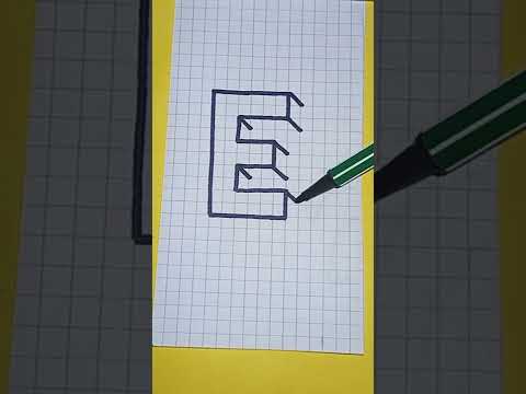 #Shorts How to draw 3d letter \