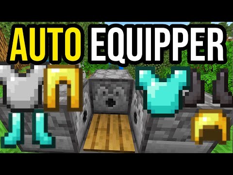 How to Make an Automatic Armor Equipper! Bedrock & Java! (Compact Auto Armour Dispenser)