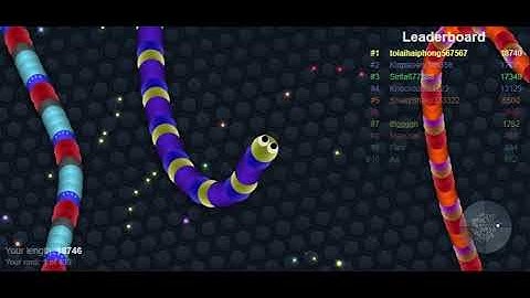 Chơi rắn săn mồi Slither.io được hạng 1 top ✓ vui quá