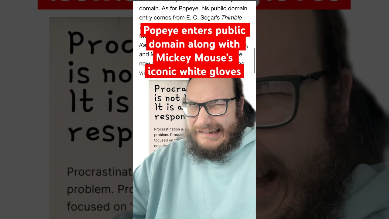 Popeye enters public domain along with Mickey Mouse’s iconic white ...