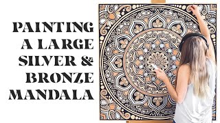 Painting a Large Mandala (beginningtoend process)