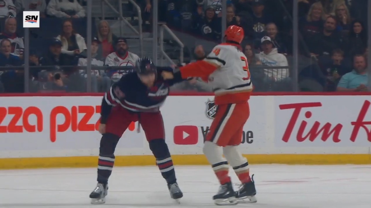 Adam Lowry Drops The Gloves With Travis Mitchell