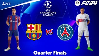 FC 24 - Barcelona vs PSG | Champions League 23\/24 Quarter Finals 2nd Leg Full Match | PS5™ [4K60]