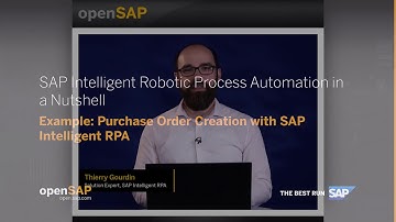 (Unit-6) Example purchase order creation with SAP intelligent RPA