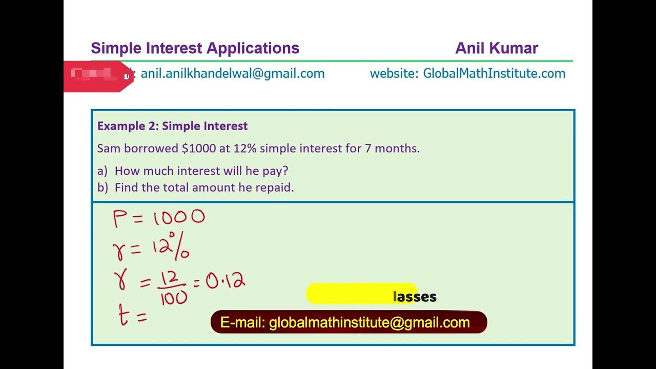 Simple interest complete concept 4 examples doubling time and rate