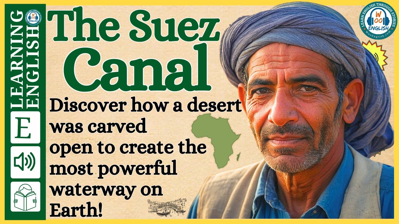 Improve your English  ⭐  Very Interesting Story - Level 3 -  The Suez Canal  | WooEnglish