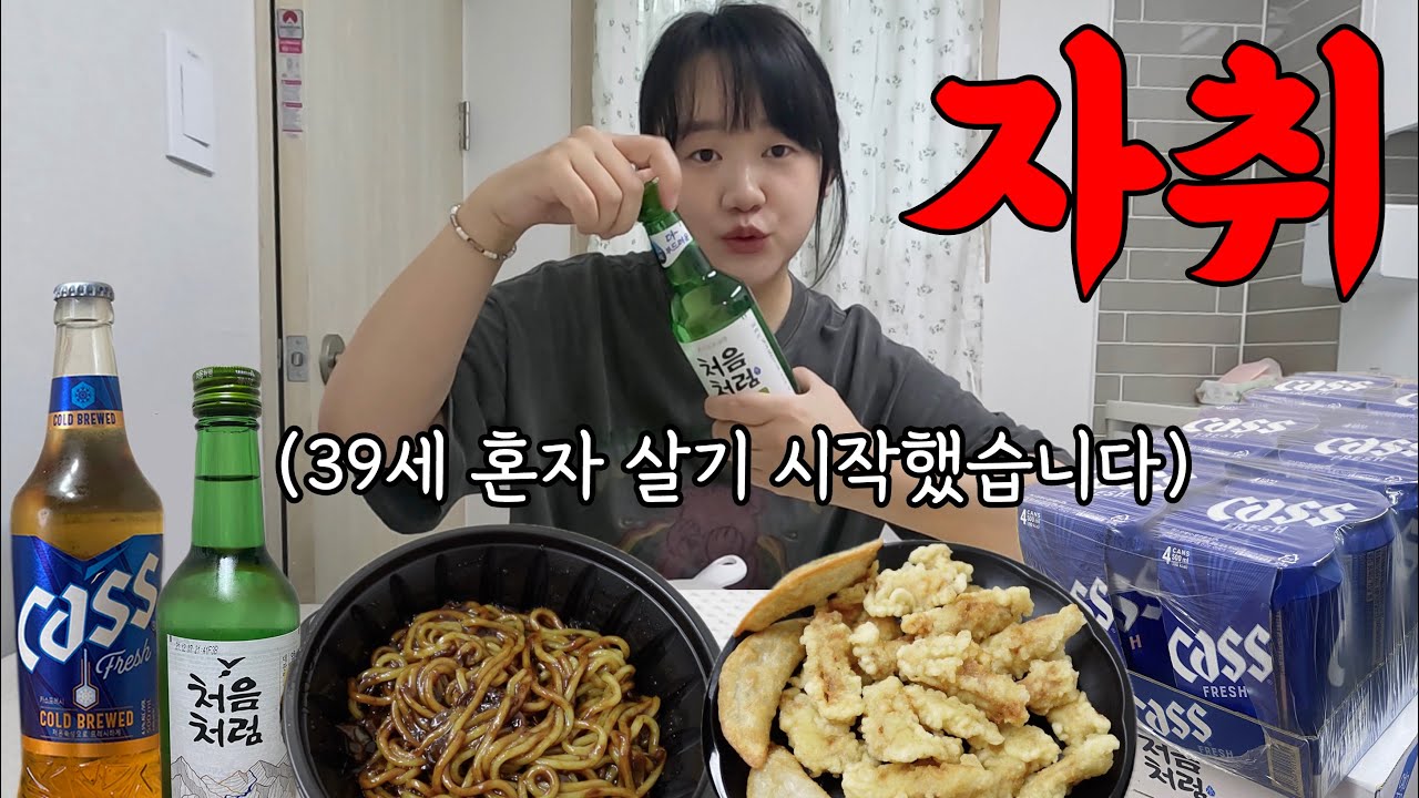 인생 첫 자취 시작했습니다 (이사 기념 혼술)