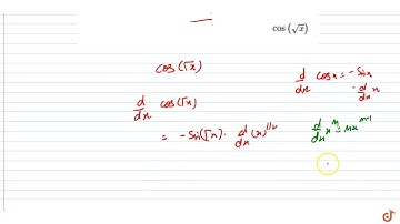 Differentiate the functions with respect to x `cos(sqrt(x))`...