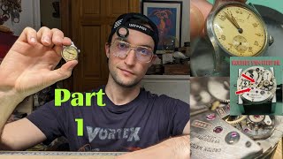 COMPLETE Vintage Watch Restoration Tutorial! How To Service A Vintage 17 Jewel Croton Watch Part 1