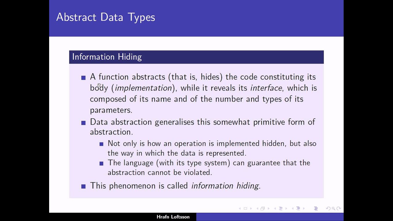 Programming Languages: Data Abstraction - 3 - YouTube