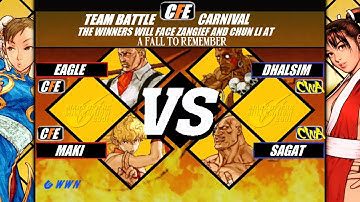 CAPCOM VS SNK 2 [CFC2/XBOX One] #CFE TEAM BATTLE CARNIVAL: Maki & Eagle vs Dhalsim & Sagat!