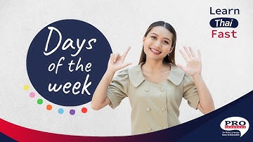 Learn Thai fast | Days of the week