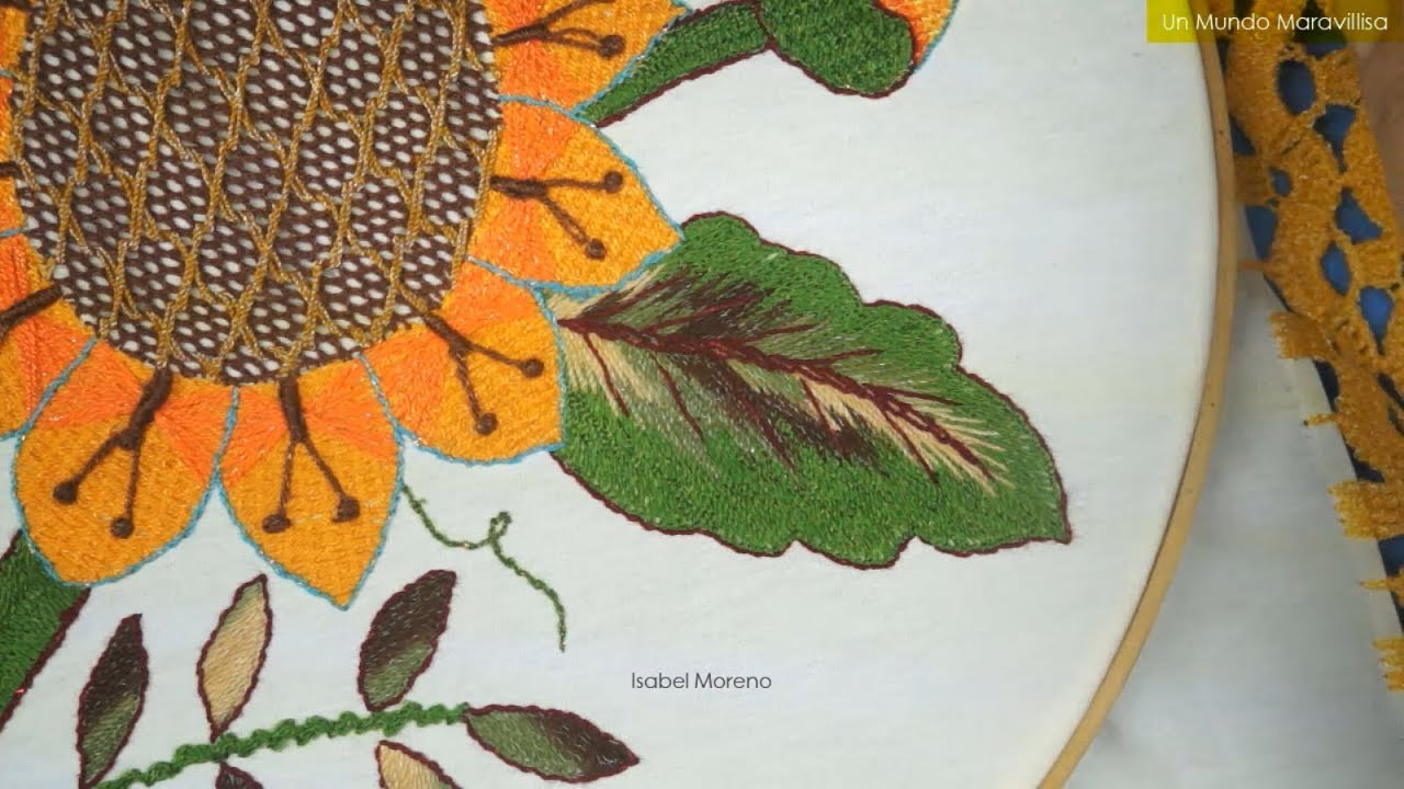 Puntada Fantasia Hoja Girasol Un Mundo Maravillisa Youtube Centro del girasol bordada con un solo tono, pero la muestra es con dos tonos. puntada fantasia hoja girasol un mundo maravillisa