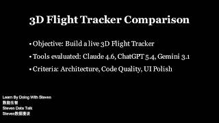 3D Flight Tracker Showdown: Gemini 3.1 vs ChatGPT 5.4 vs Claude 4.6