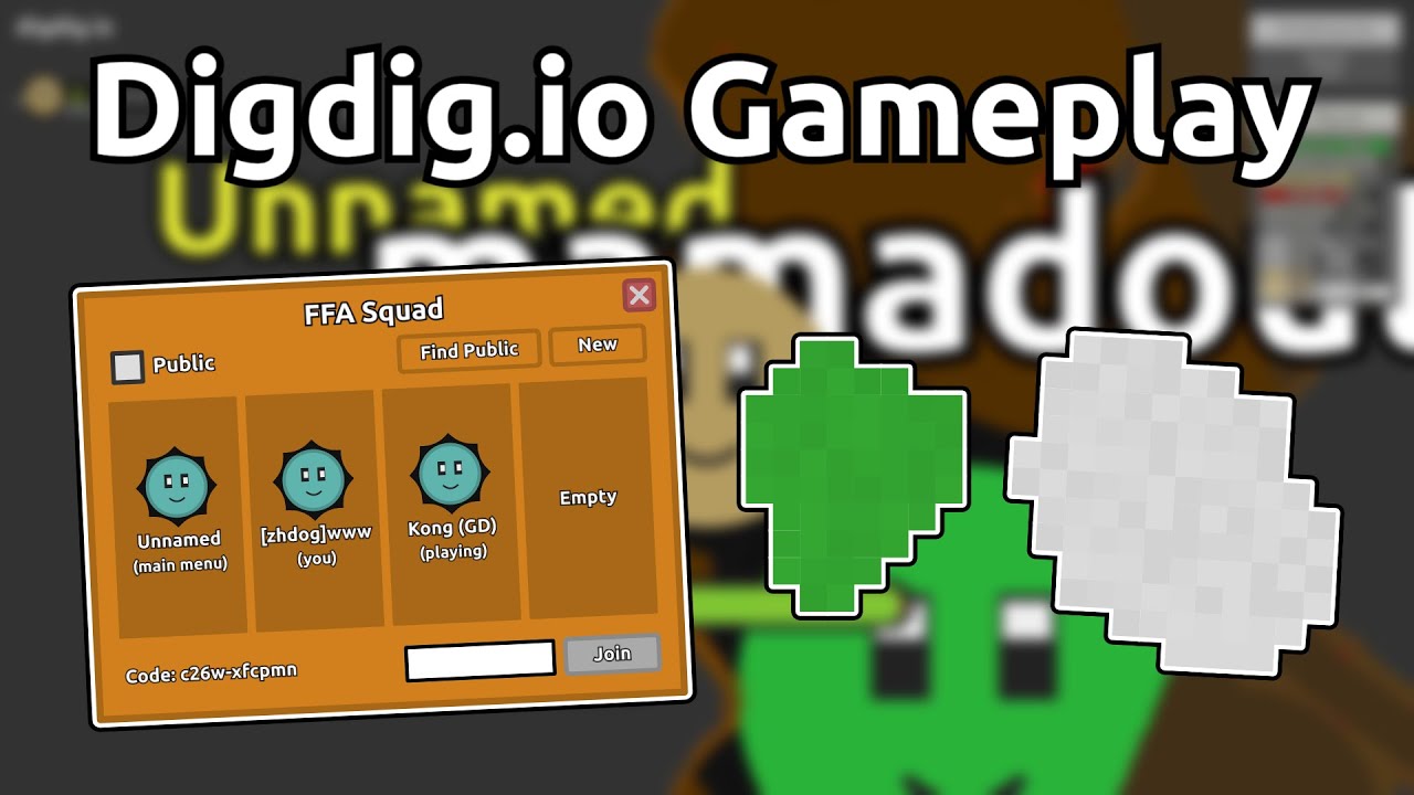 Digdig.io - Playing with the developer 