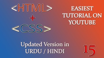HTML and CSS Tutorial For Beginners in Urdu Hindi Updated Version - 15 Forms