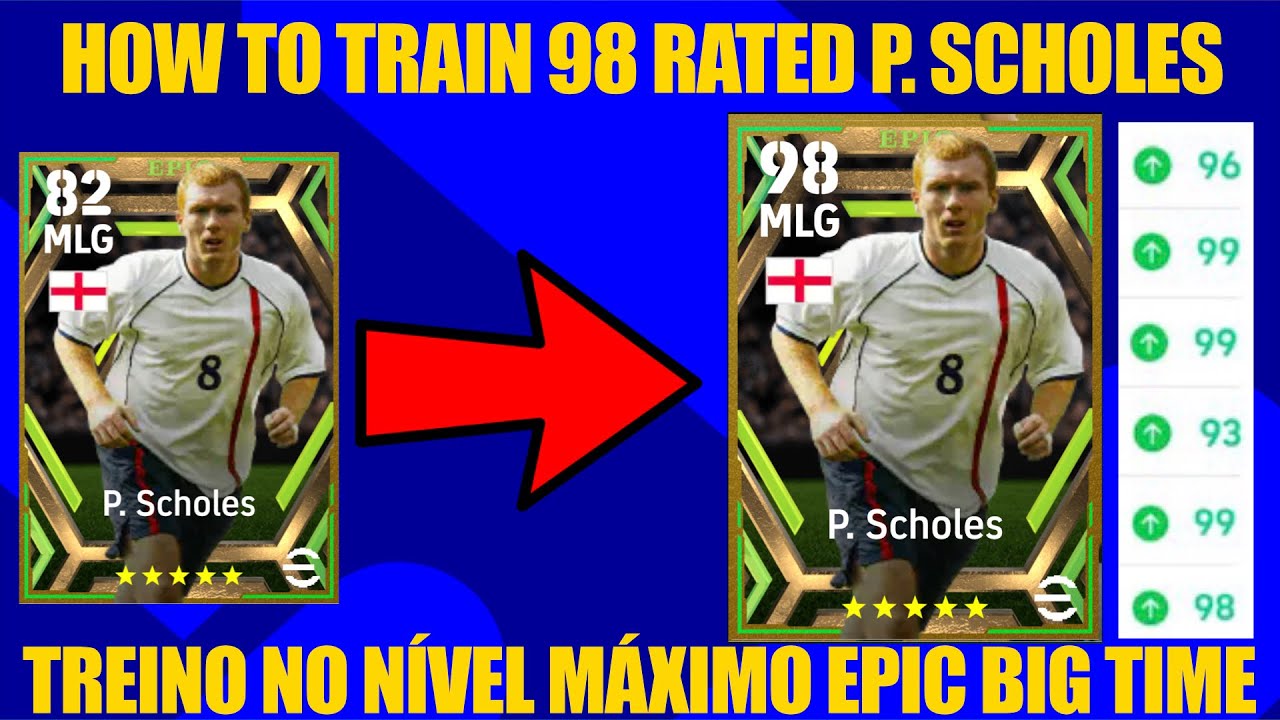 98 Rated P SCHOLES Max Training Tutorial In EFootball 2023 Mobile 