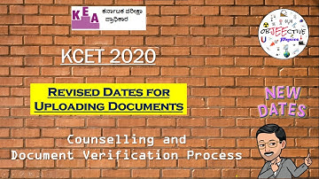 Revised Schedule for Uploading Documents | KCET 2020 | Couselling and Admission process