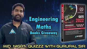 Engineering Maths Books Giveaway | Mid_Night Quizz with Gurupal Sir