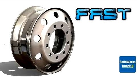 36- Fast version SolidWorks video: standard wheel rim 1 -  fast 3D drawing