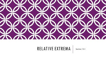 Relative extrema