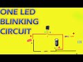 How to make one LED blinking circuit use bc547 one transistor.