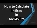 How to Calculate Indices with ArcGIS Pro / ArcGIS Pro ile Indeks Hesaplama