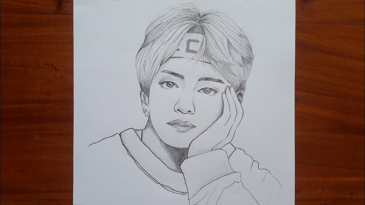 Kim Taehyung Sketch Drawing - Janeesstory