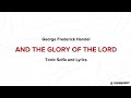 And the Glory of the Lord - Handel (Solfa + Lyrics + MP3)