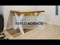 Mesa de estilo nordico hecha en casa