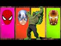 슈퍼히어로 소개해요! 색깔 문 댄스 파티 헐크 스파이더맨 캡틴 아이언맨 Hulk Spiderman Iron Man Superhero Dance With color door