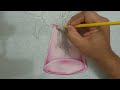 Vaso de Vidro Rosa com Callas Pintura em Tecido Parte 1 - Aula 351 Bruno Silva