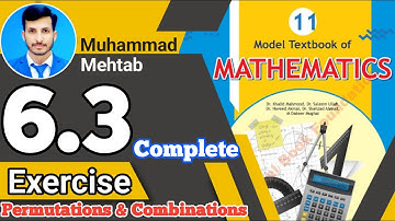 Exercise 6.3 class 11 NBF |Ex 6.3 class 11 NBF | National book foundation | Calculus Corner