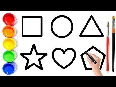 2d shapes drawing, educational videos, preschool learning videos, learning for kids, 126