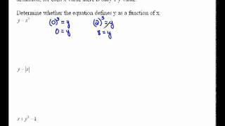 Determining if Equations are Functions Part 1 3.1