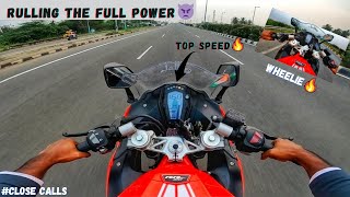 Apache RR310 Bs4 - Top Speed Test🥵/Sudden Wheelie🤯/I Am Scared/170+ Kmph⚡/Pocket Rocket🚀/Close Calls