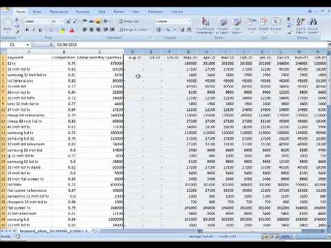 How To Use Excel For Keyword Research Youtube